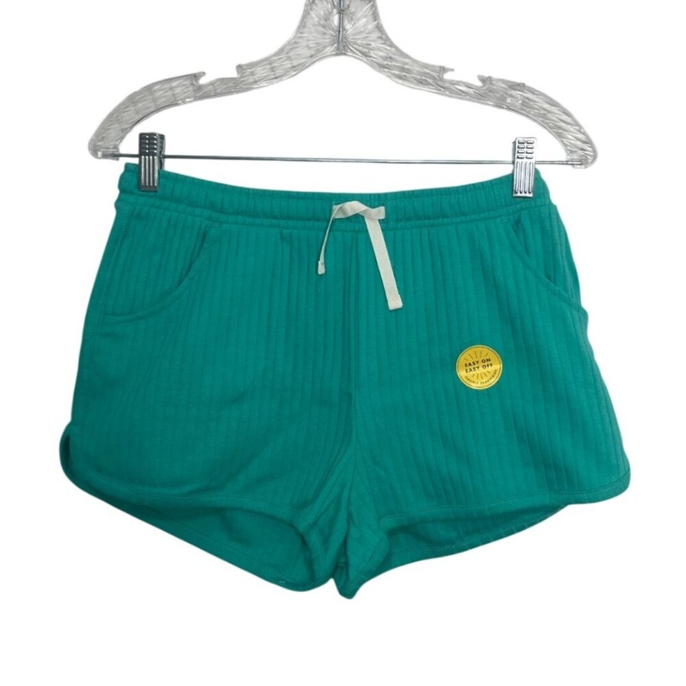 Cat & Jack Ribbed Drawstring Shorts Girls XXL‎ (18) Green New Summer